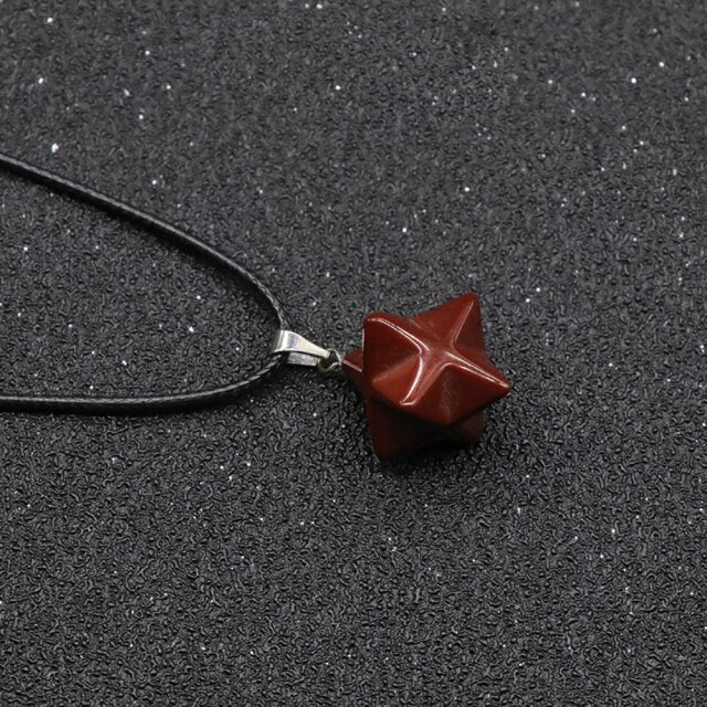 Merkaba Stone Necklace - DARK MOON