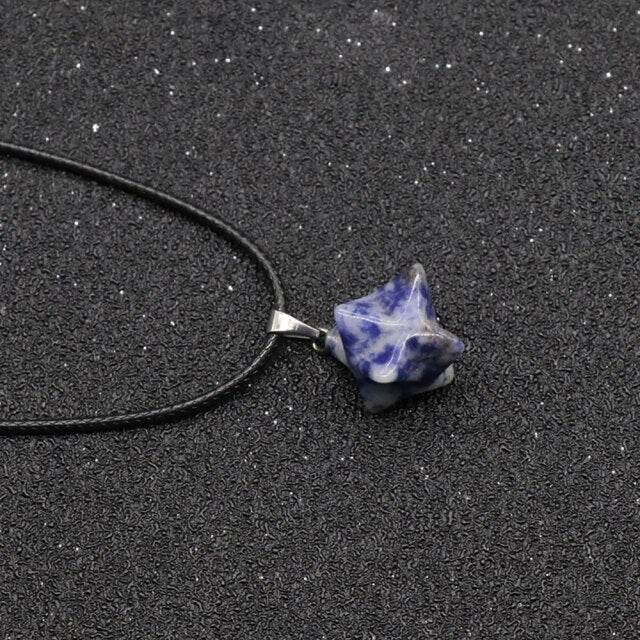 Merkaba Stone Necklace - DARK MOON