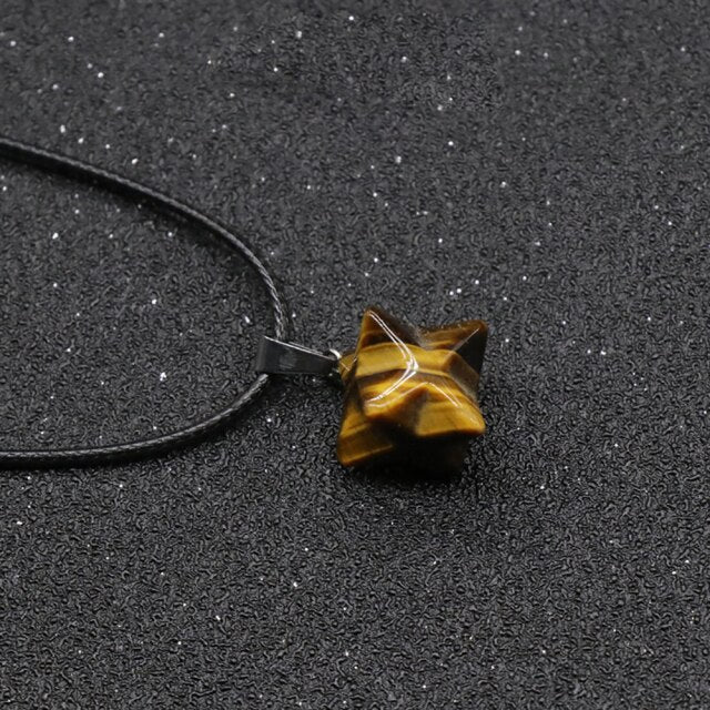 Merkaba Stone Necklace - DARK MOON