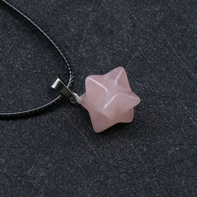 Merkaba Stone Necklace - DARK MOON