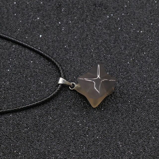 Merkaba Stone Necklace - DARK MOON