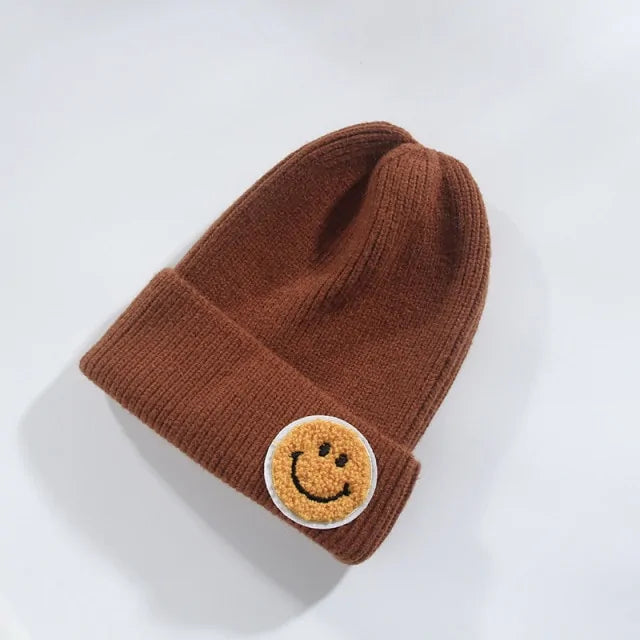 Smiley Face Patch Beanie