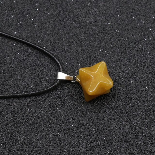 Merkaba Stone Necklace - DARK MOON