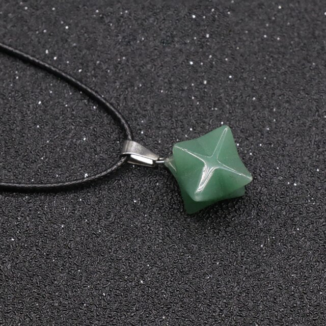 Merkaba Stone Necklace - DARK MOON