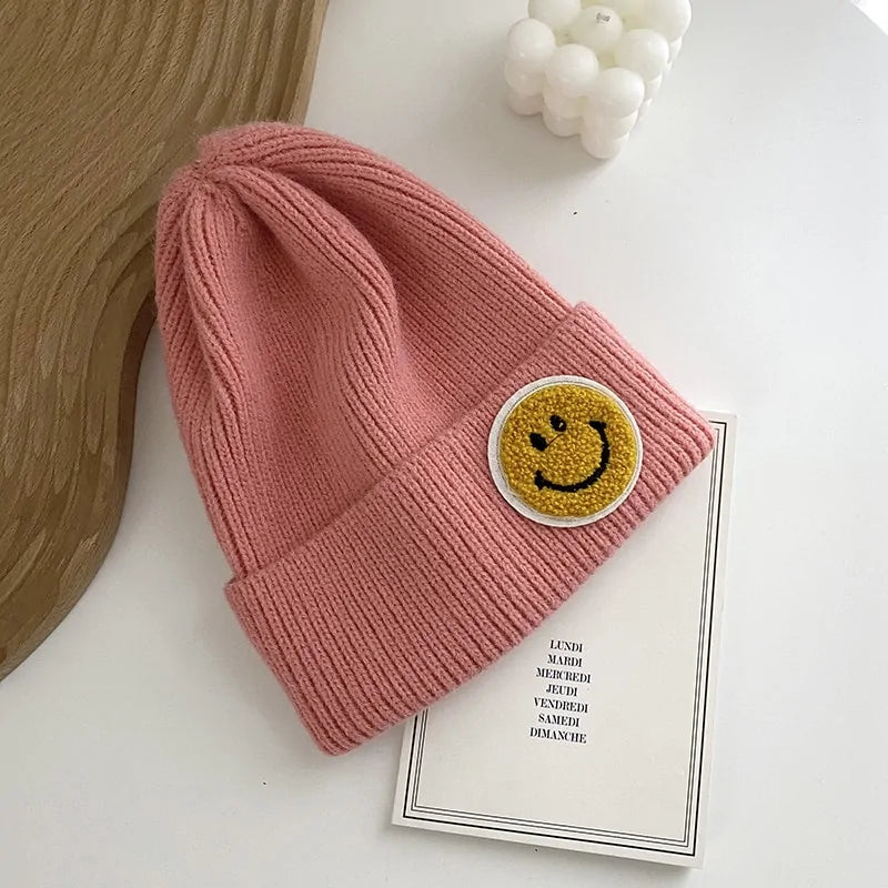 Smiley Face Patch Beanie