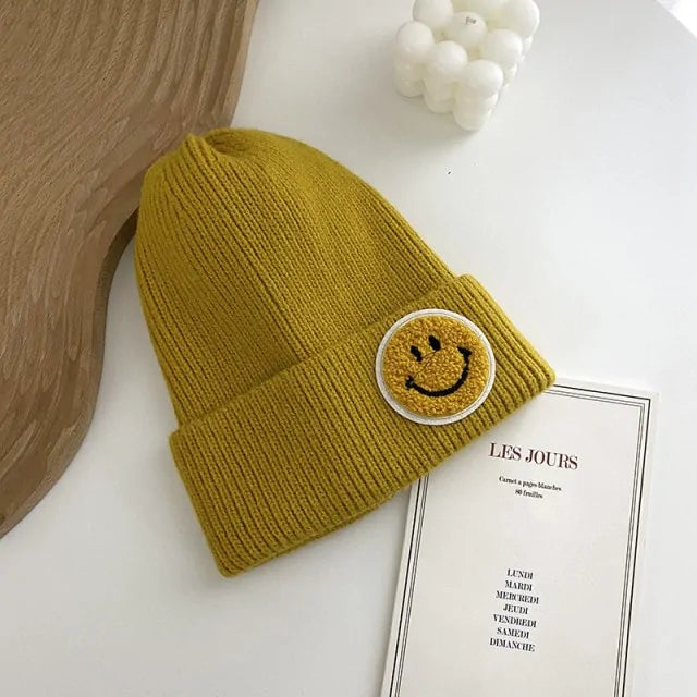 Smiley Face Patch Beanie