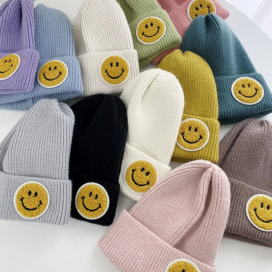 Smiley Face Patch Beanie