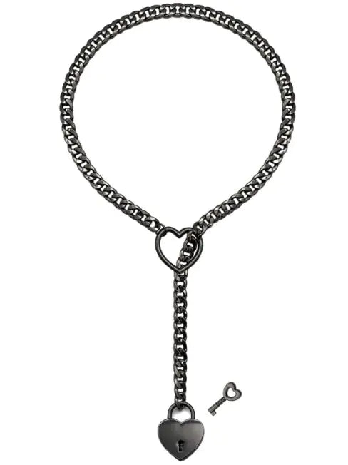 Heart Lock Lariat Necklace