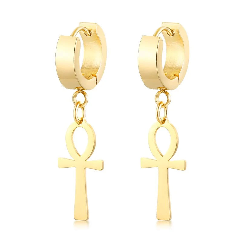 Ankh Hoop Earrings