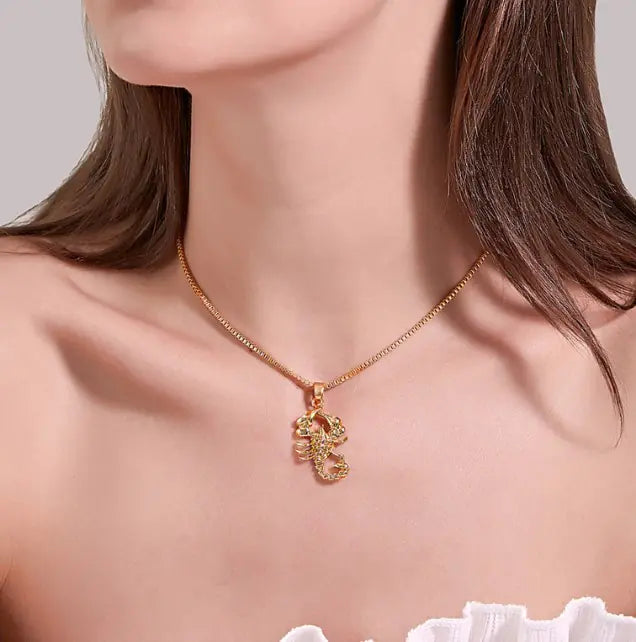 Gold Scorpion Necklace