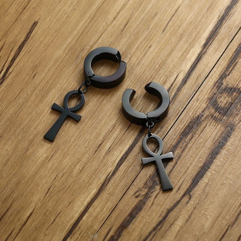 Ankh Hoop Earrings