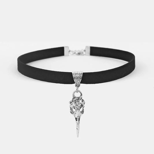 Raven Skull Choker