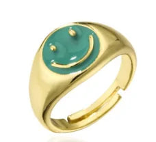 Color Smiley Face Ring