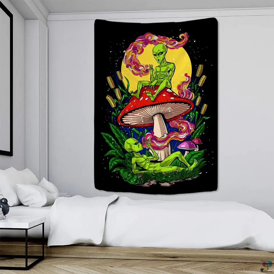 Hippie Alien Tapestry