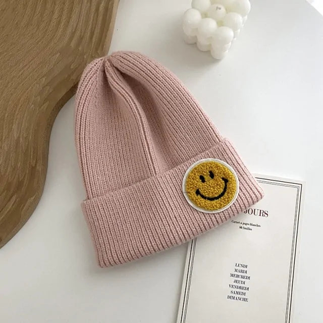 Smiley Face Patch Beanie