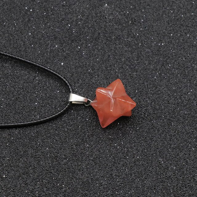 Merkaba Stone Necklace - DARK MOON