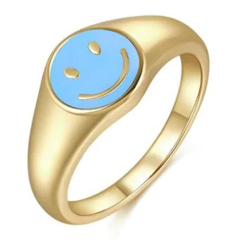 Color Smiley Face Ring