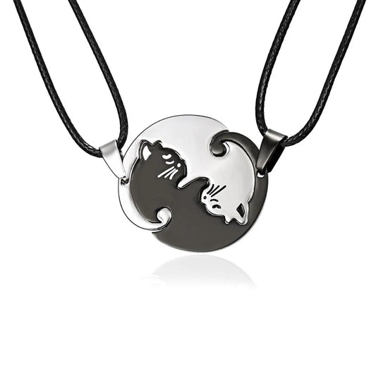 Cat Yin Yang Friendship Necklace