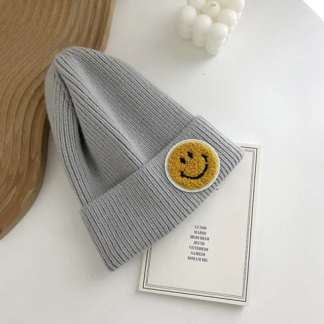 Smiley Face Patch Beanie