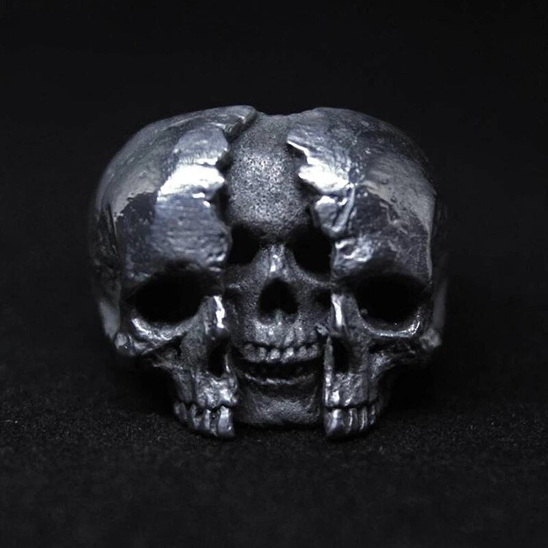 Cracked Skull Ring - DARK MOON