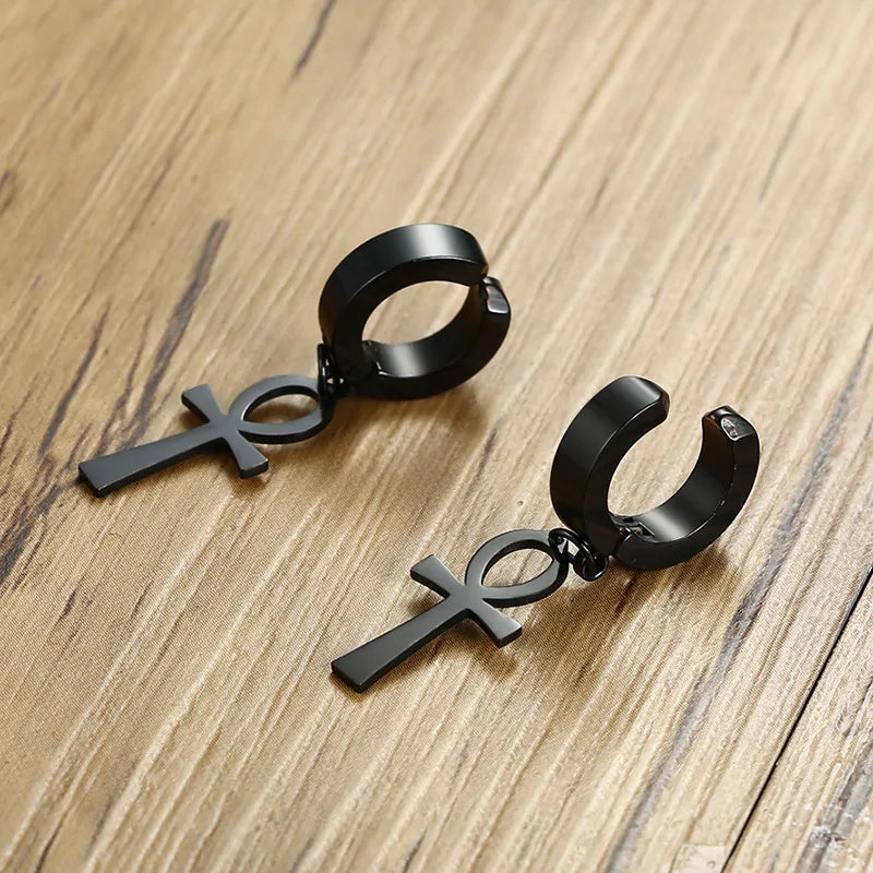 Ankh Hoop Earrings