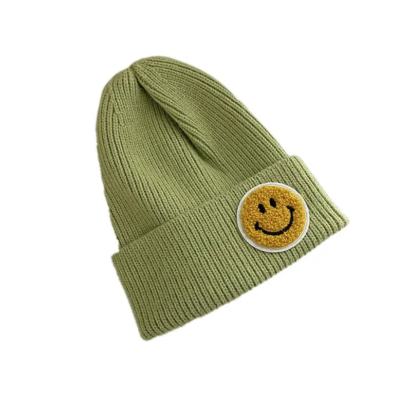 Smiley Face Patch Beanie