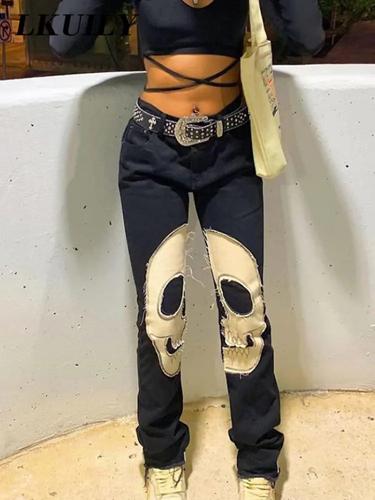 Black Skull Jeans