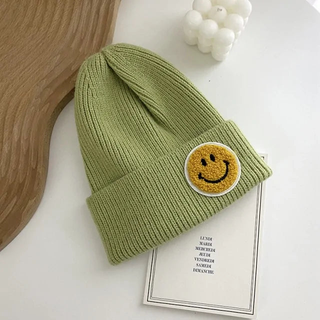 Smiley Face Patch Beanie