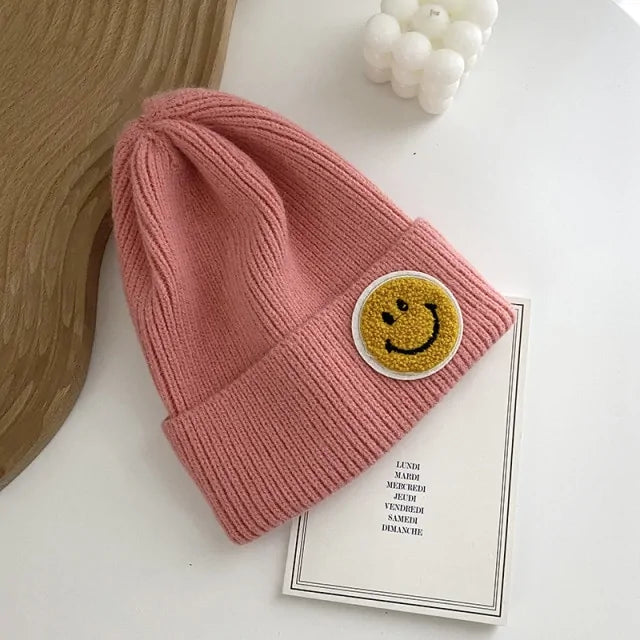 Smiley Face Patch Beanie