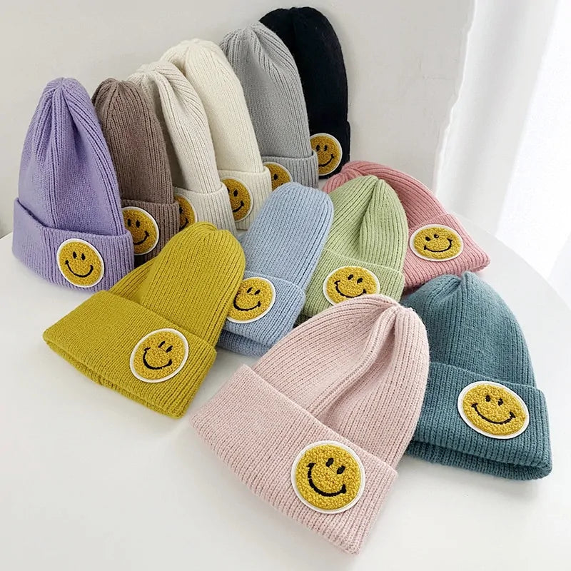 Smiley Face Patch Beanie