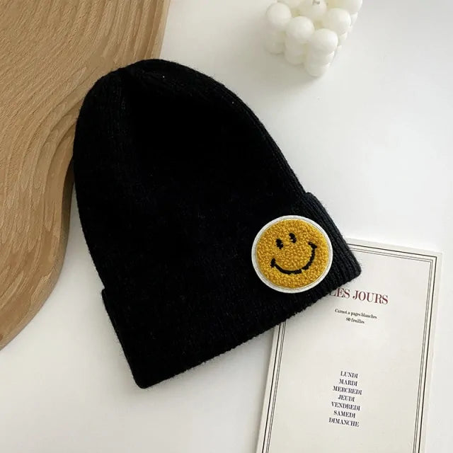 Smiley Face Patch Beanie