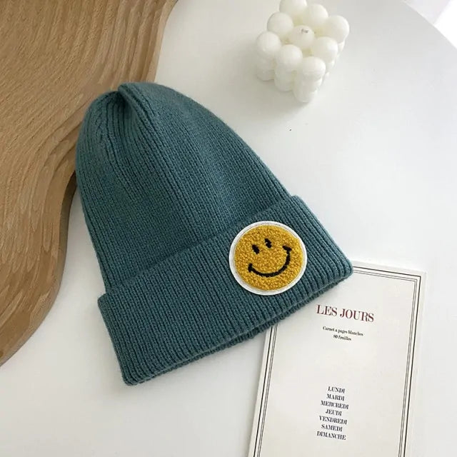 Smiley Face Patch Beanie