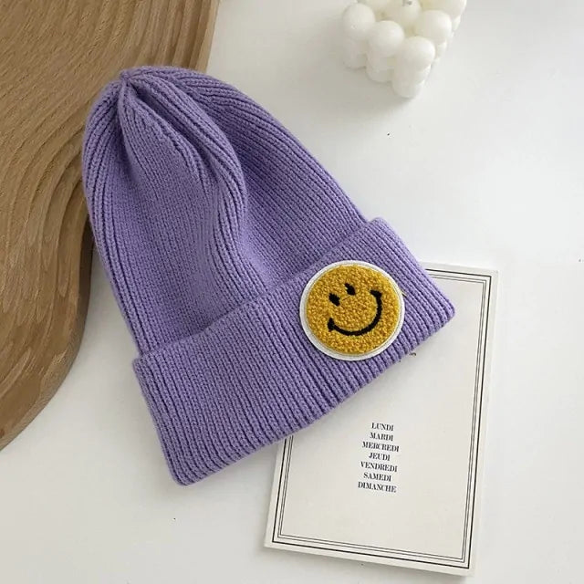 Smiley Face Patch Beanie