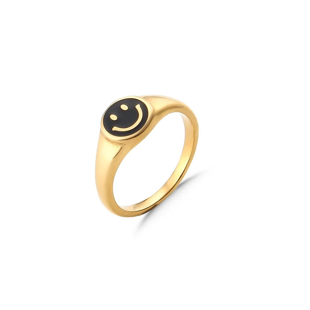 Color Smiley Face Ring