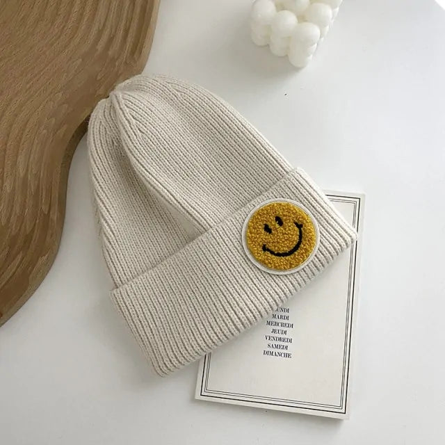 Smiley Face Patch Beanie