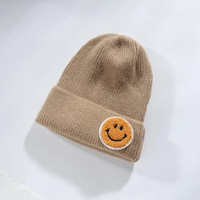 Smiley Face Patch Beanie