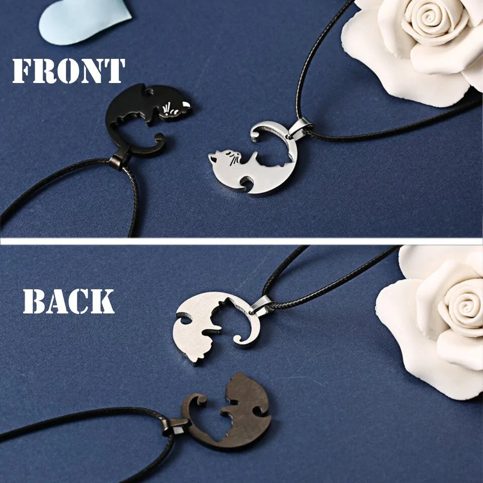 Cat Yin Yang Friendship Necklace