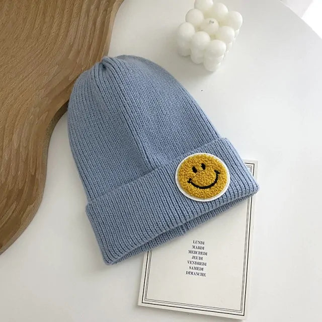 Smiley Face Patch Beanie