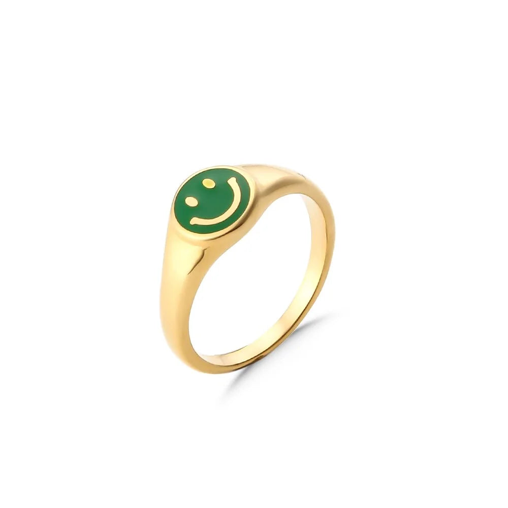 Color Smiley Face Ring