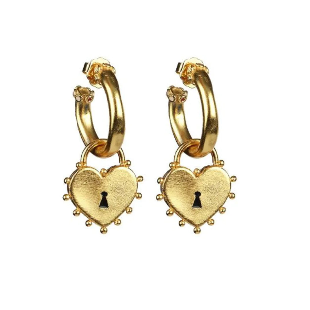 Heart Lock Earrings