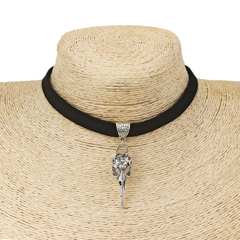 Raven Skull Choker