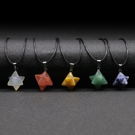 Merkaba Stone Necklace - DARK MOON