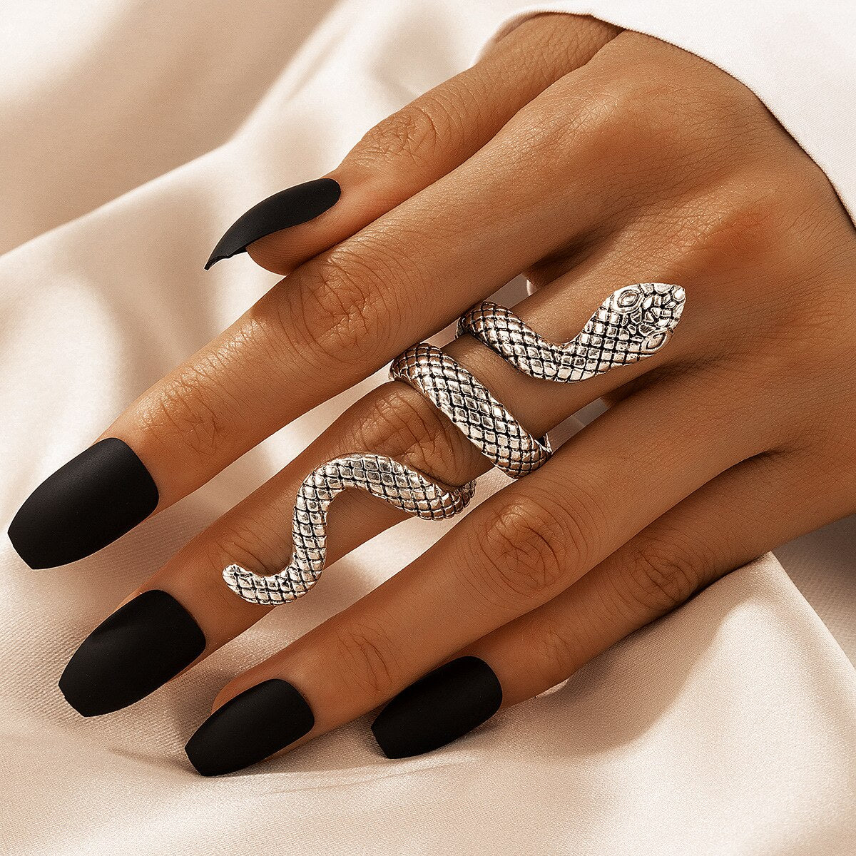 Snake Ring Set - DARK MOON