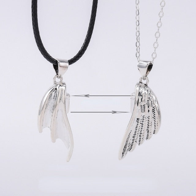 Angel & Devil Wings Necklace Set - DARK MOON