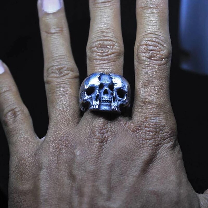 Cracked Skull Ring - DARK MOON