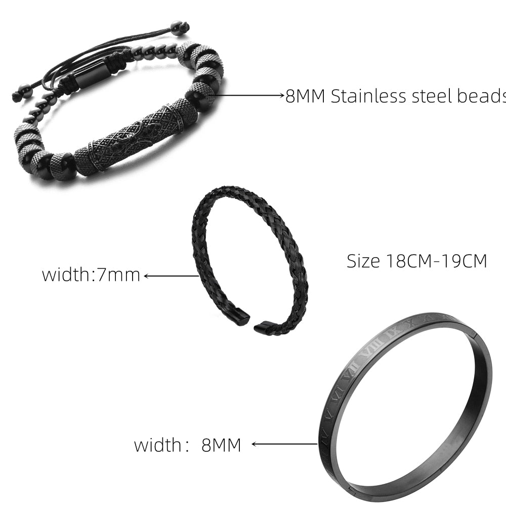 Roman Bracelet Set - DARK MOON