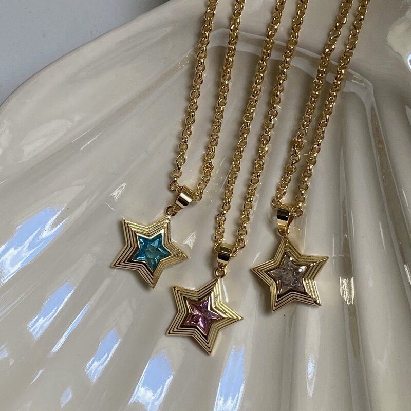 Gold Star Necklace - DARK MOON