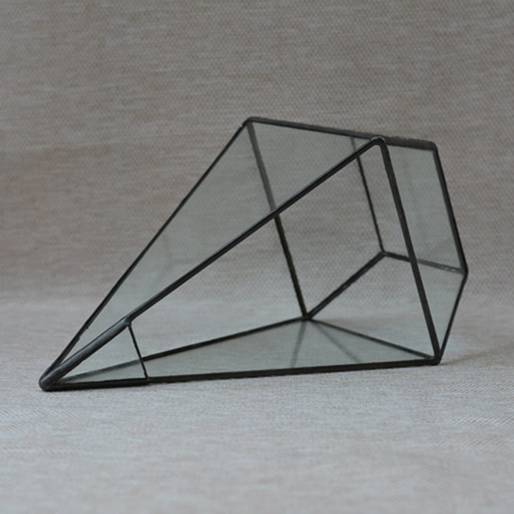 Pyramid Glass Terrarium - DARK MOON