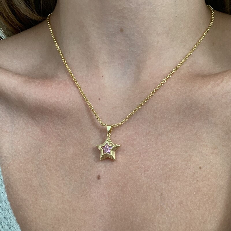 Gold Star Necklace - DARK MOON