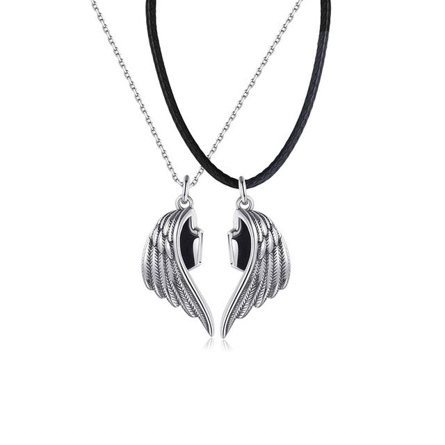 Angel & Devil Wings Necklace Set - DARK MOON